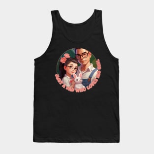 Just a Dad Who Loves His Girl (with Glasses) Tank Top